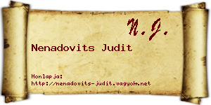 Nenadovits Judit névjegykártya